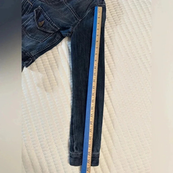 Gap Womens 1969 Crop Trucker Dropped Pocket Yosemite Jean Jacket Sz XS - Picture 9 of 12